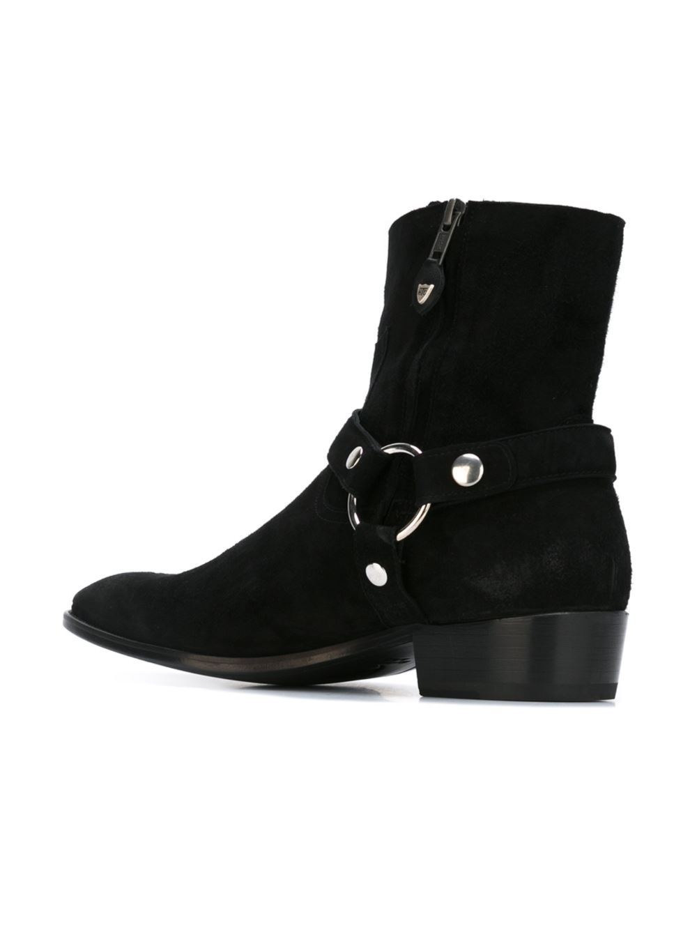 hiking suede boots black