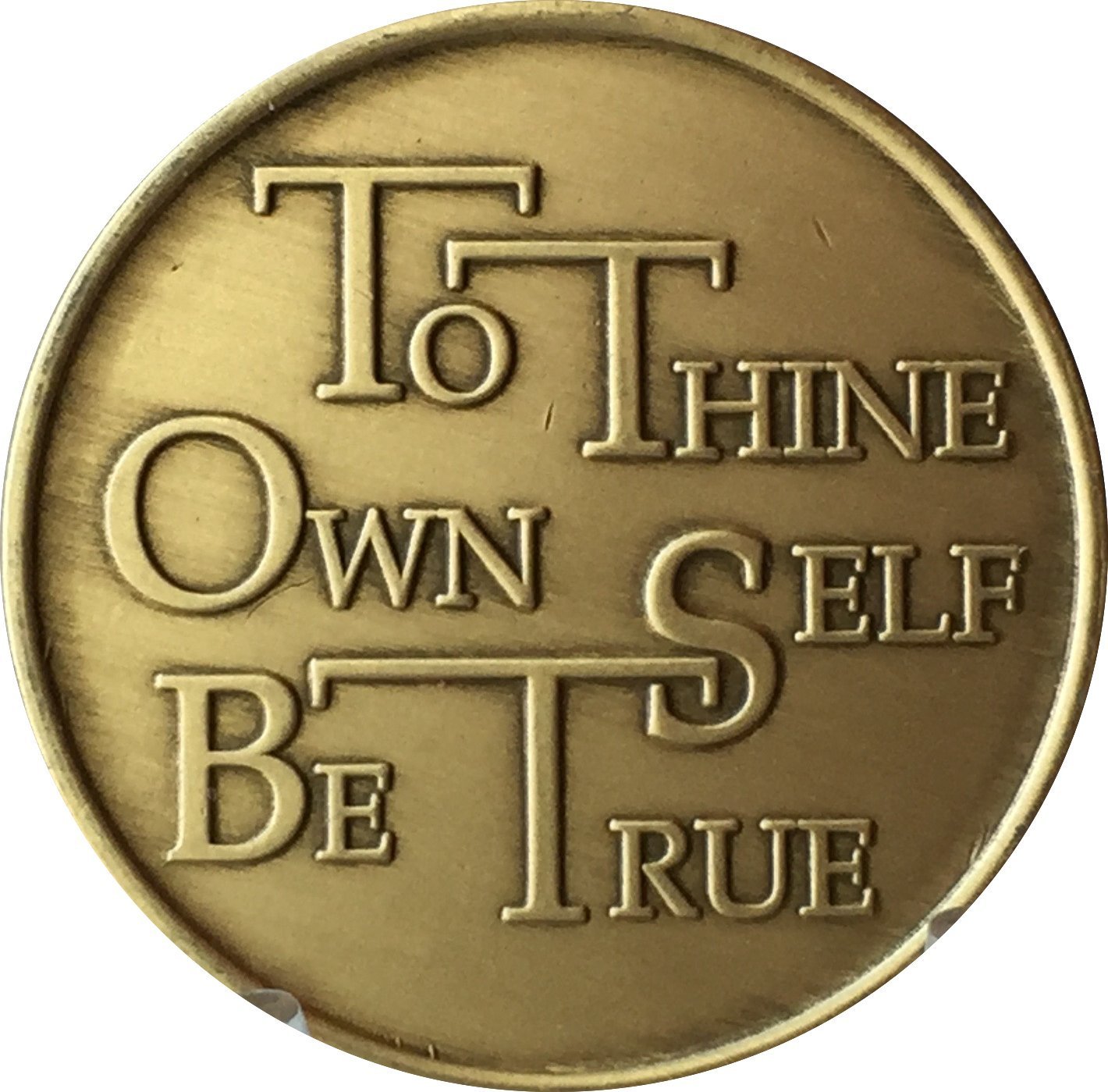 Wendells Bulk Lot of 25 To Thine Own Self Be True AA Medallions Serenity Pray...