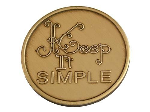 Wendells Bulk Lot of 25 Keep It Simple AA Medallions Serenity Prayer Chips