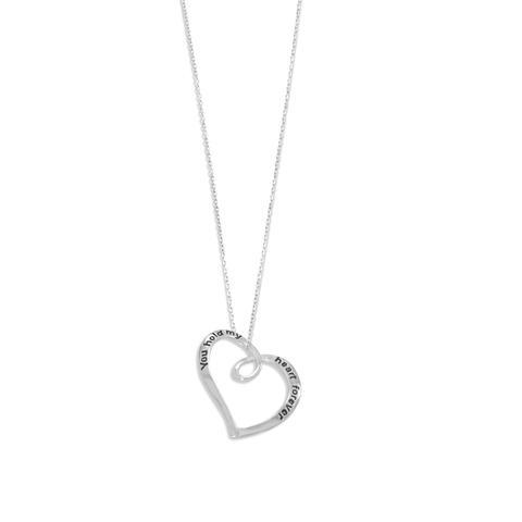 You hold my heart forever Sterling Silver Necklace