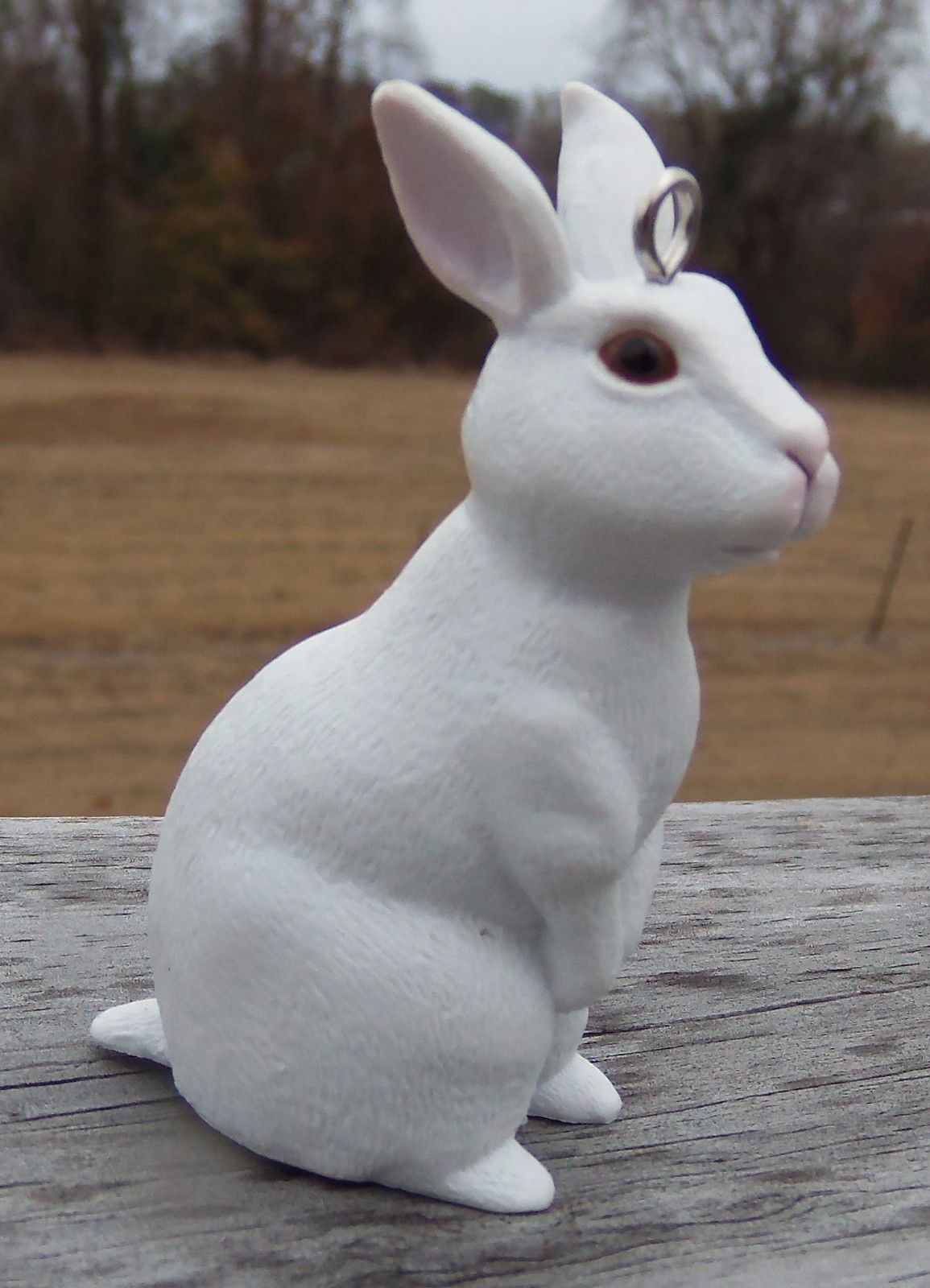 Primary image for Custom Made Terra White Rabbit Bunny Christmas Holiday Ornament  