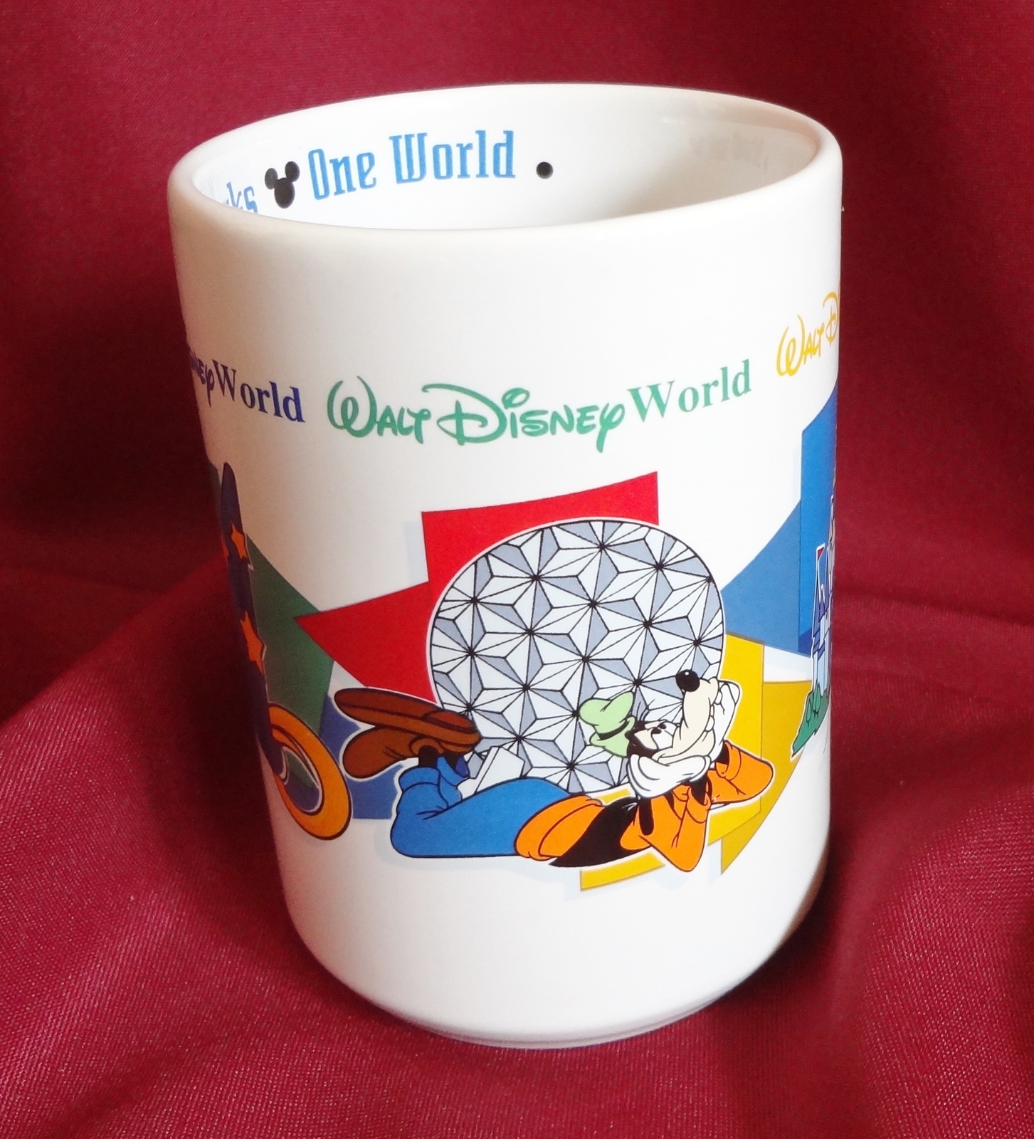 Walt Disney World Four Parks One World 14 oz Grandma Souvenir Coffee Cup Mug Mugs, Glasses
