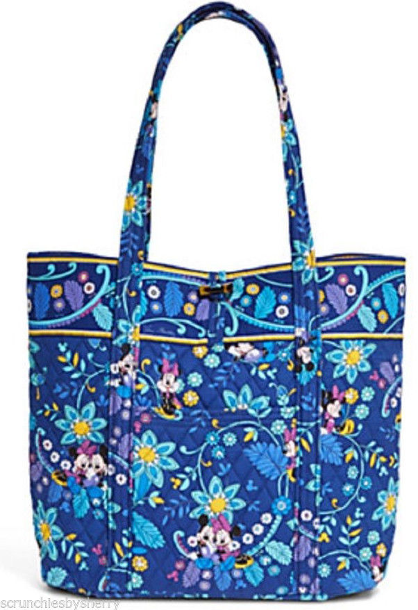 Disney Vera Bradley Dreaming Tote Bag Minnie Mickey Mouse Blue Theme ...