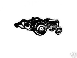 Tractor with Plow  Vintage side view  rubber stamp made in America - $13.63