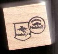 Mobil gas #2  logo Rubber Stamp made in america free shipping - $12.86