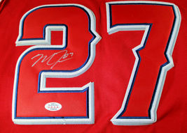 MIKE TROUT / AUTOGRAPHED LOS ANGELES ANGELS PRO STYLE BASEBALL JERSEY / COA image 3