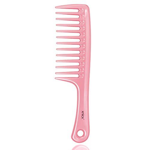 xnicx Pink Wide tooth comb Detangling Hair Brush Wide Comb Detangler