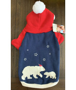 Holiday Polar Bear Pet Dog Hoodie Sweatshirt ED By Ellen NWT Size Medium - £9.61 GBP