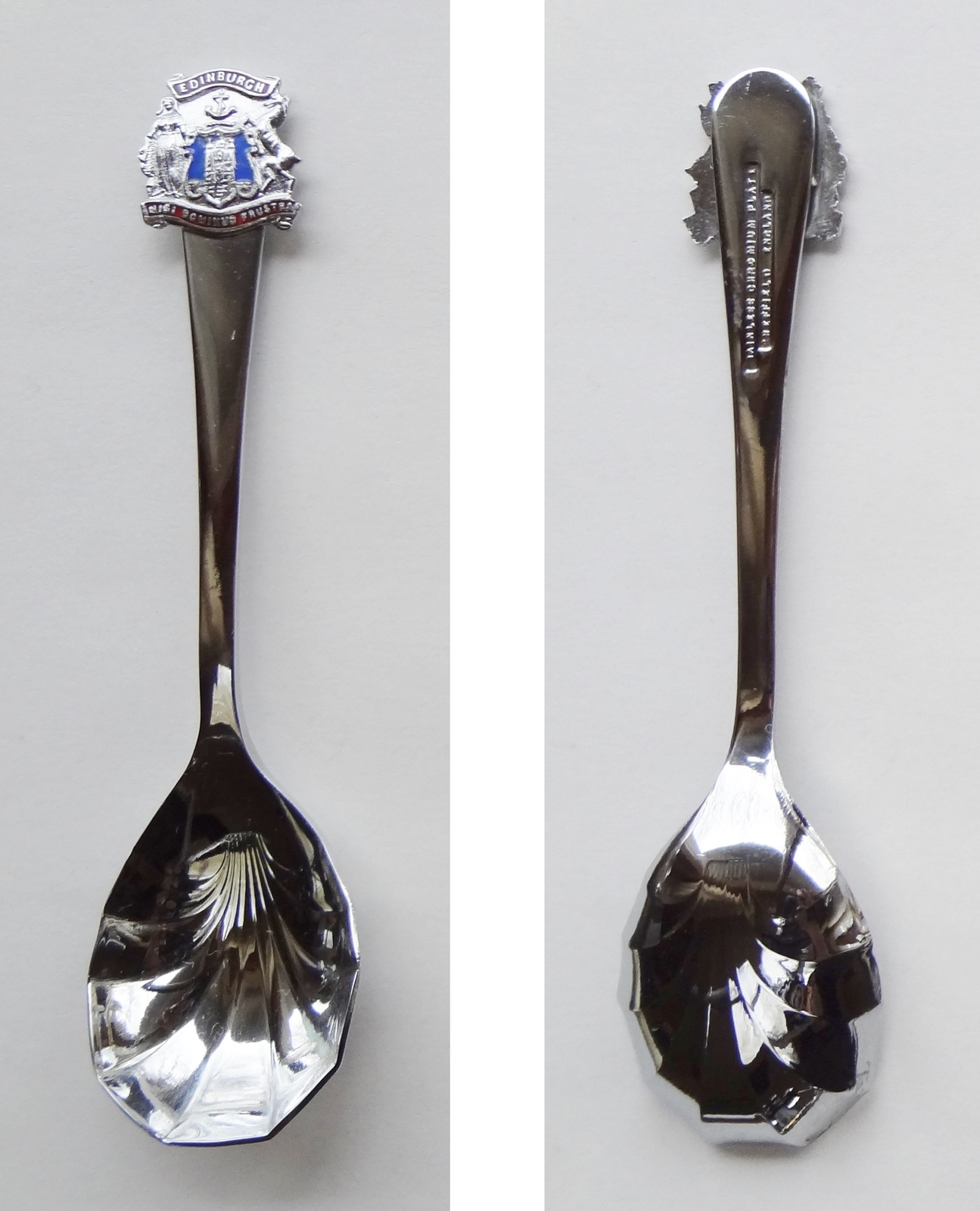 Collector Souvenir Spoon Scotland Edinburgh Coat of Arms Cloisonne