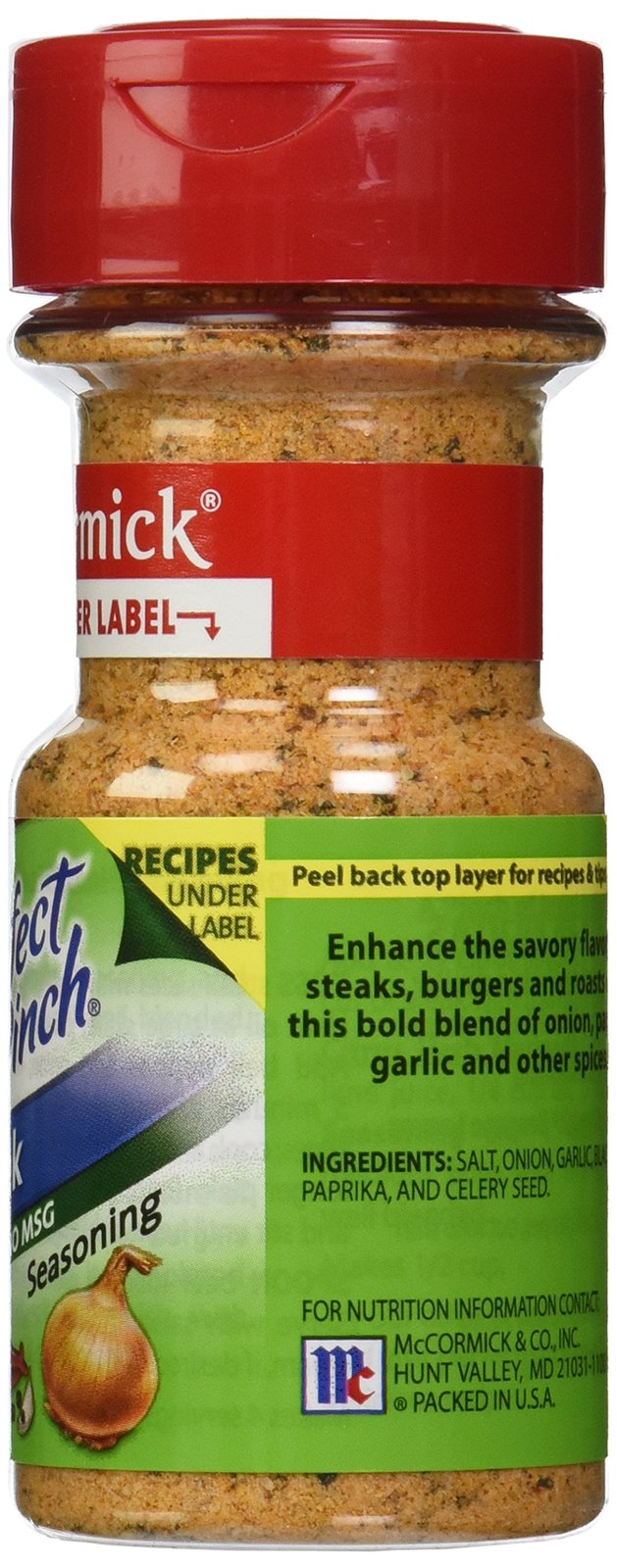 McCormick Perfect Pinch Broiled Steak Seasoning, 3.87 oz Salt, Pepper