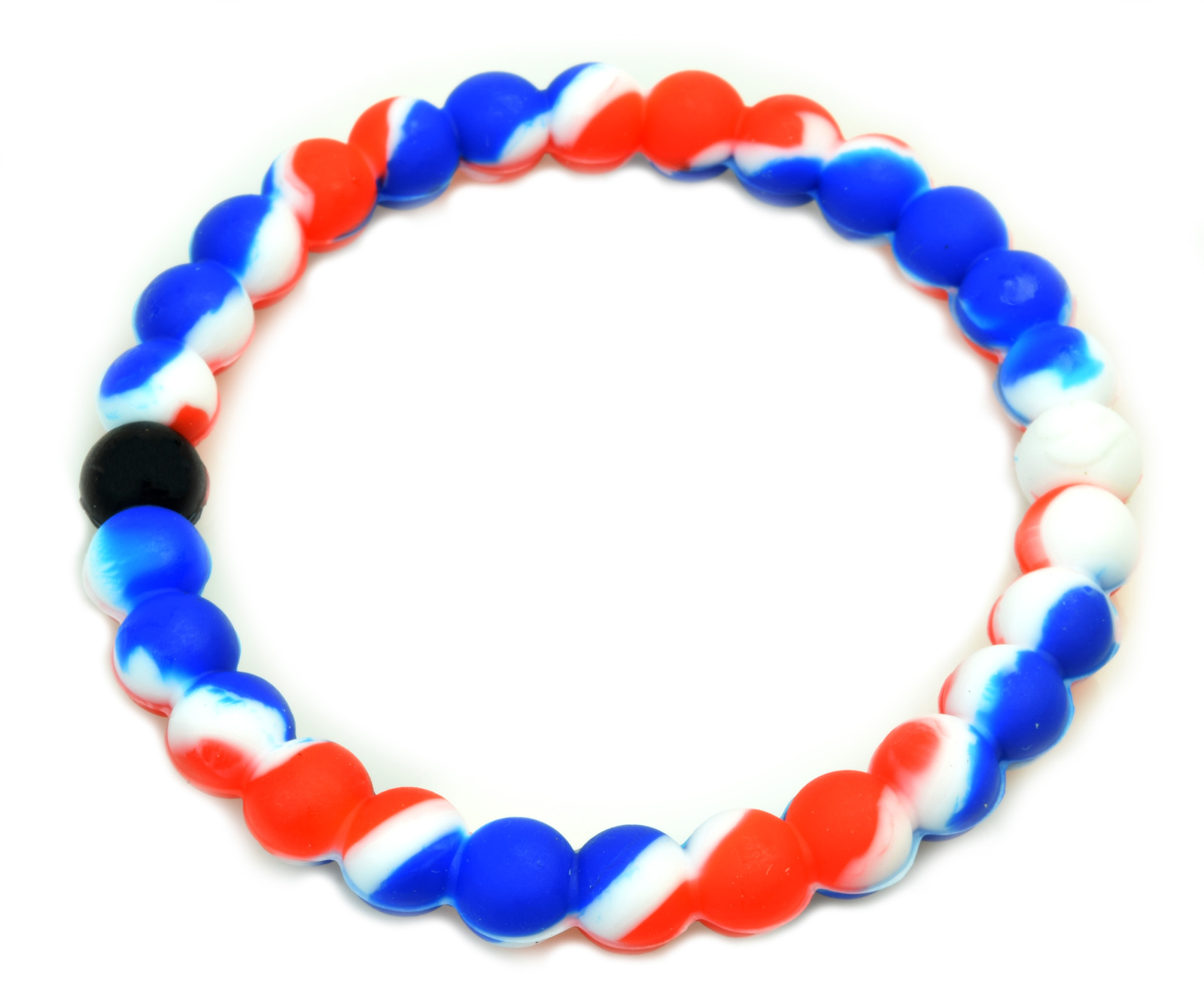 Silicone Beaded Bracelet S M L XL Men Women Unisex Many Colors