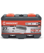 Crescent 27 Piece  1/4&quot; Drive Metric Socket Set With Case, 6 Point -NEW - $31.18
