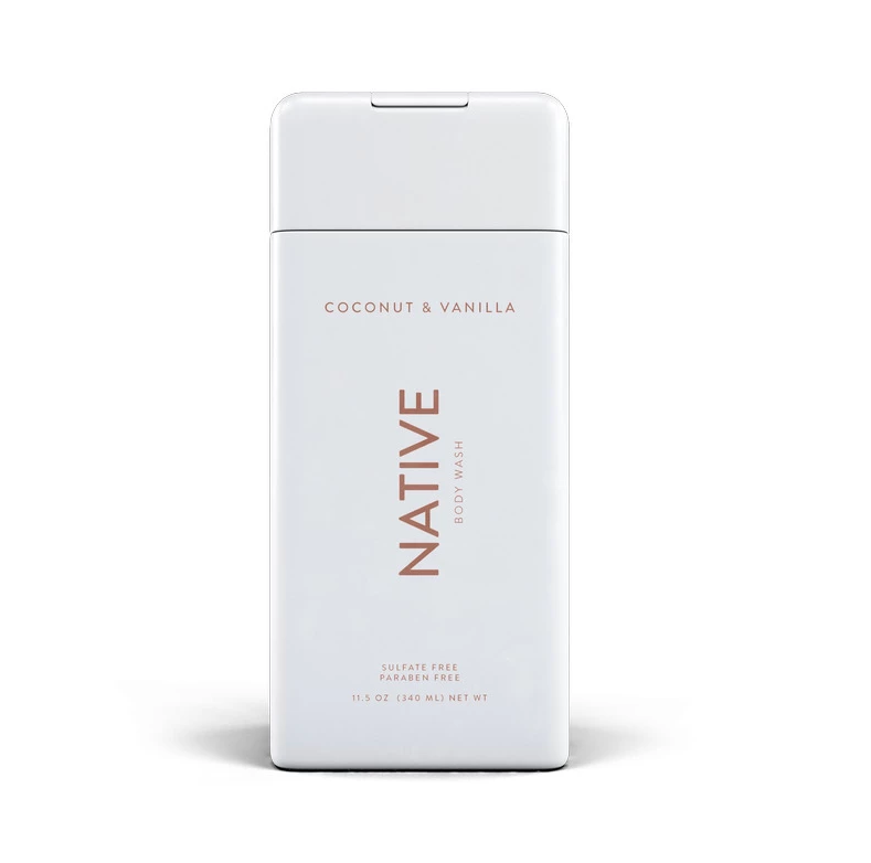 NATIVE Body Wash Coconut & Vanilla 11.5 oz (340ml) Body Washes