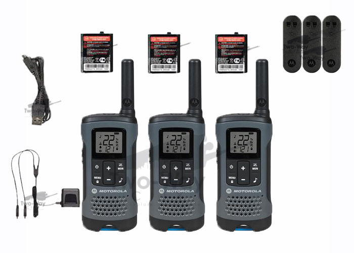 Motorola Talkabout T200TP Walkie Talkie 3 Pack Set Two Way Radio FREE ...