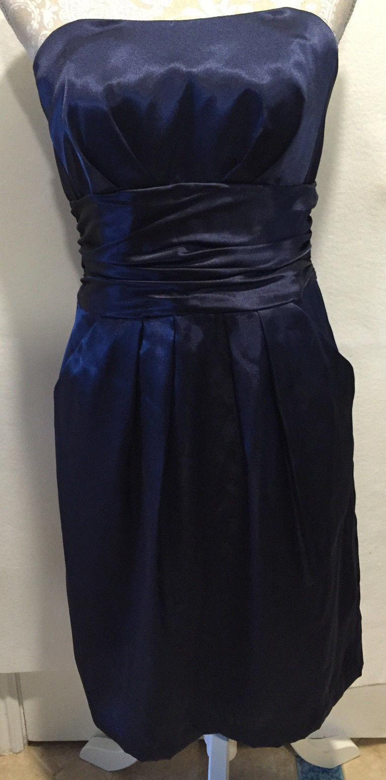 Primary image for DAVID'S BRIDAL Blue Strapless Holiday Cocktail Party Elegant Sexy Dress Size 8