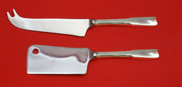 COLONIAL THEME BY LUNT STERLING SILVER CHEESE SERVER SERVING SET 2PC HHWS CUSTOM - $126.65