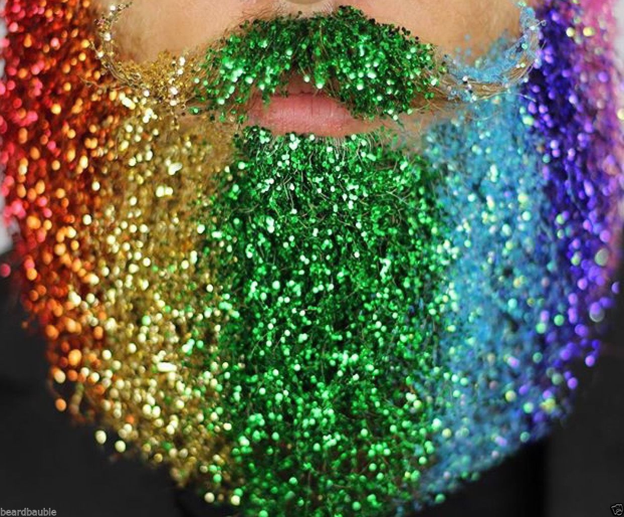 Glitter Beard Kit Rainbow Pride Beard Glitter Unscented glitterbeard