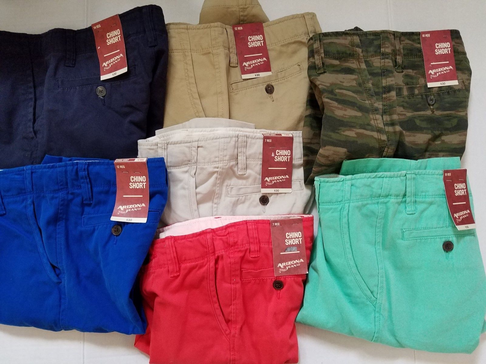 NWT-Boys Route 66 Adjustable Waist Red Plaid Cargo Belted Shorts-sz 6 /& 7