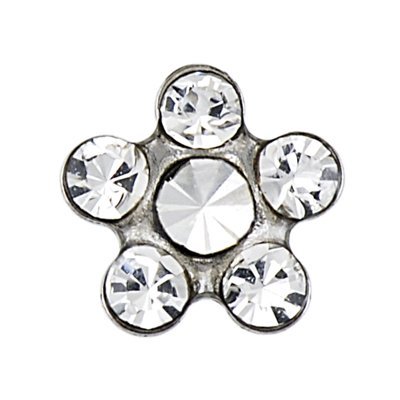 Sensitive Stainless Daisy April Crystal Cartilage Earring Stud Hypoallergenic Su - $9.99