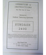 Ergoline Sundash 240G Operation Instruction Manual genesis Indoor Tanning - $9.50