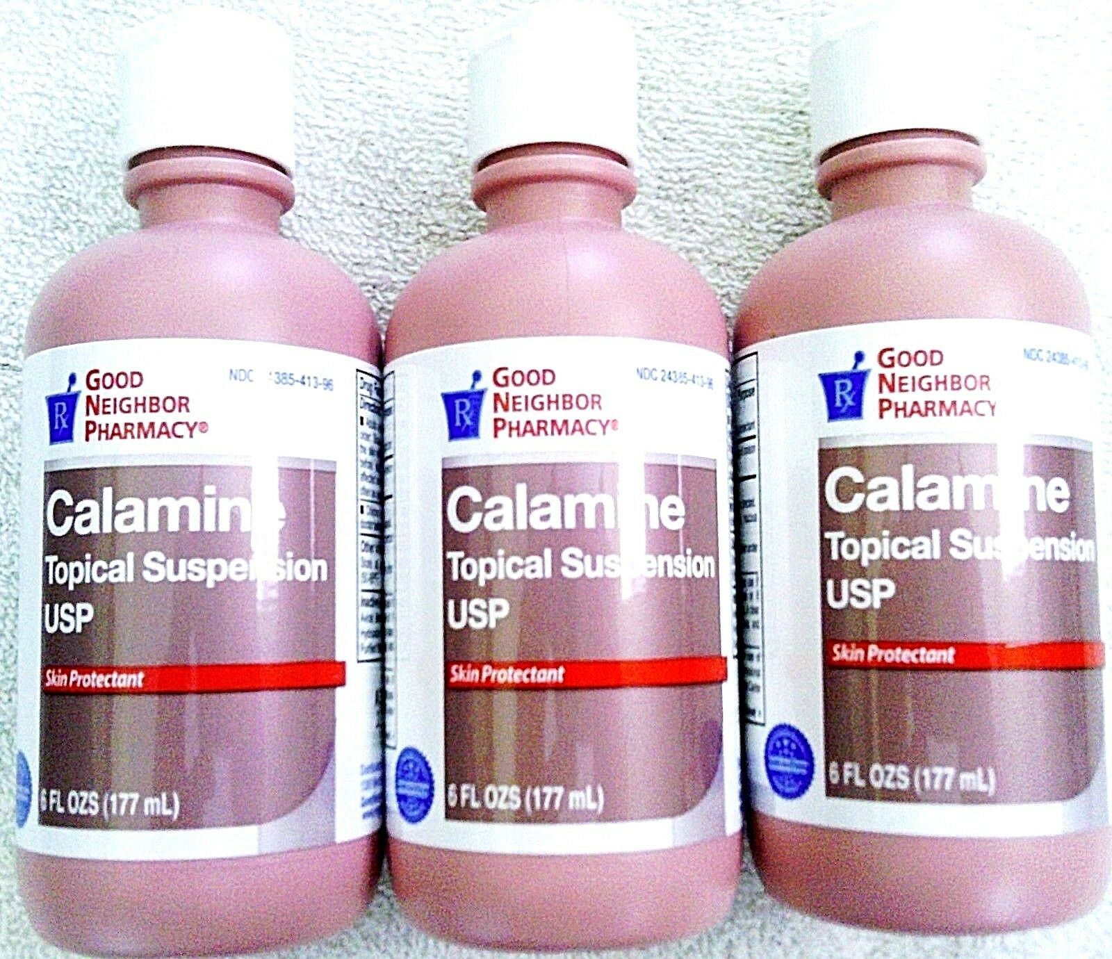 LOT OF 3 Calamine Lotions Topical Skin Protect Dry Poison Ivy Oak Sumac