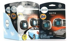 4 Packs Febreze Auto Original With Tide Scent 2 Count Air Freshener Clips 