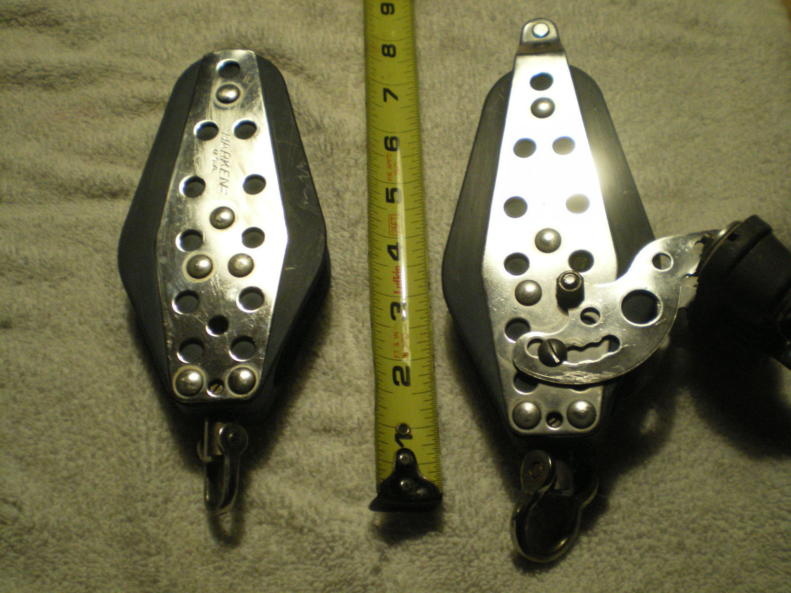 HARKEN MAIN SHEET OR BOOM VANG BLOCK SET FROM A 27 FOOT SAILBOAT