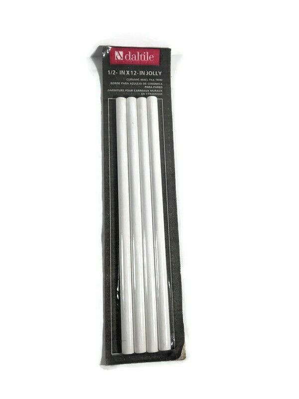 Daltile Bright White 1/2 In. X 12 In Jolly. Ceramic Wall Jolly Trim