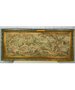 Large Atq Vtg Intricate Colorful French Tapestry Framed Boucher / Baucher - $742.50