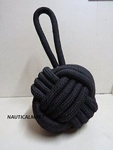 Nautical 5" Black Knot Door Stopper
