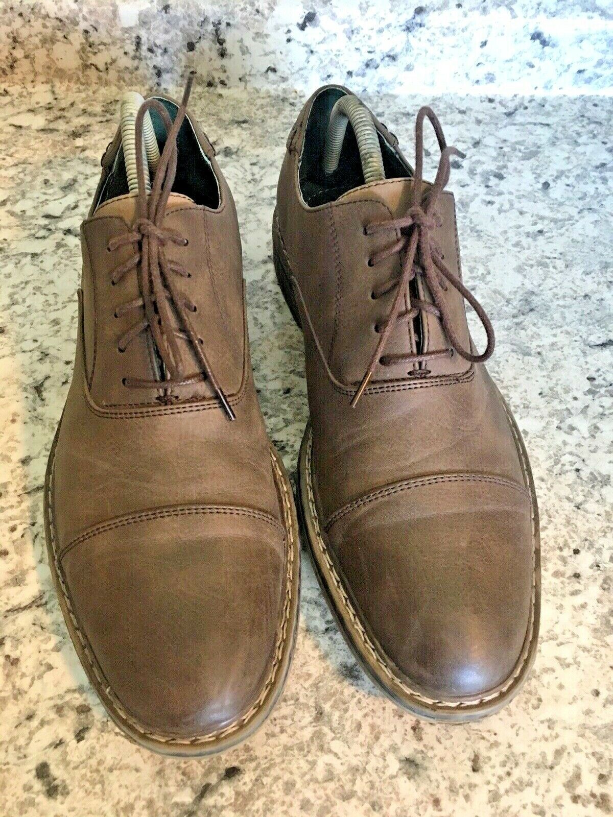 TODD WELSH Oxford Shoes Cap Toe Lace Up Dark Brown 77170 Men’s SIZE 9.5 