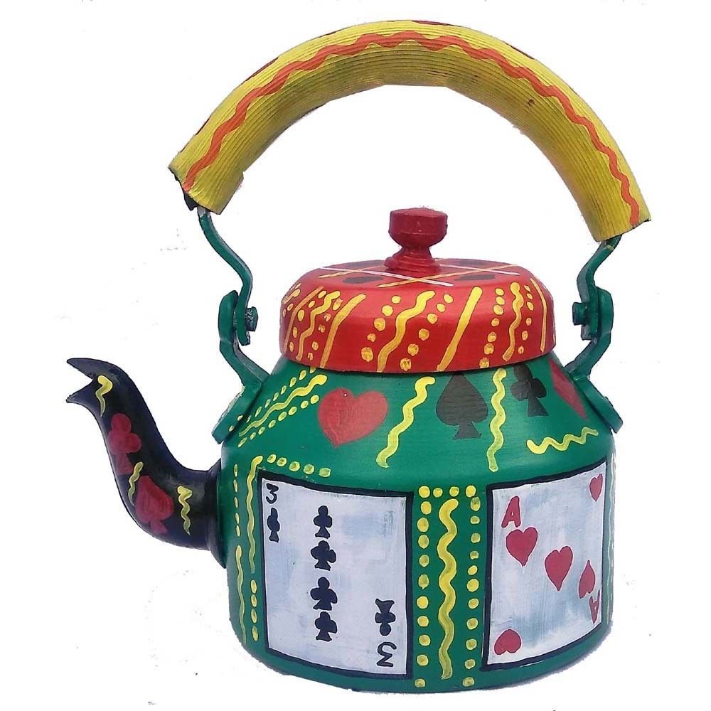 New MultiCo loured Hand painted Aluminium Serving Decorative Tea