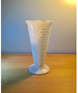 Vintage 70s Anchor Hocking hobnail footed flower vase - $25.00