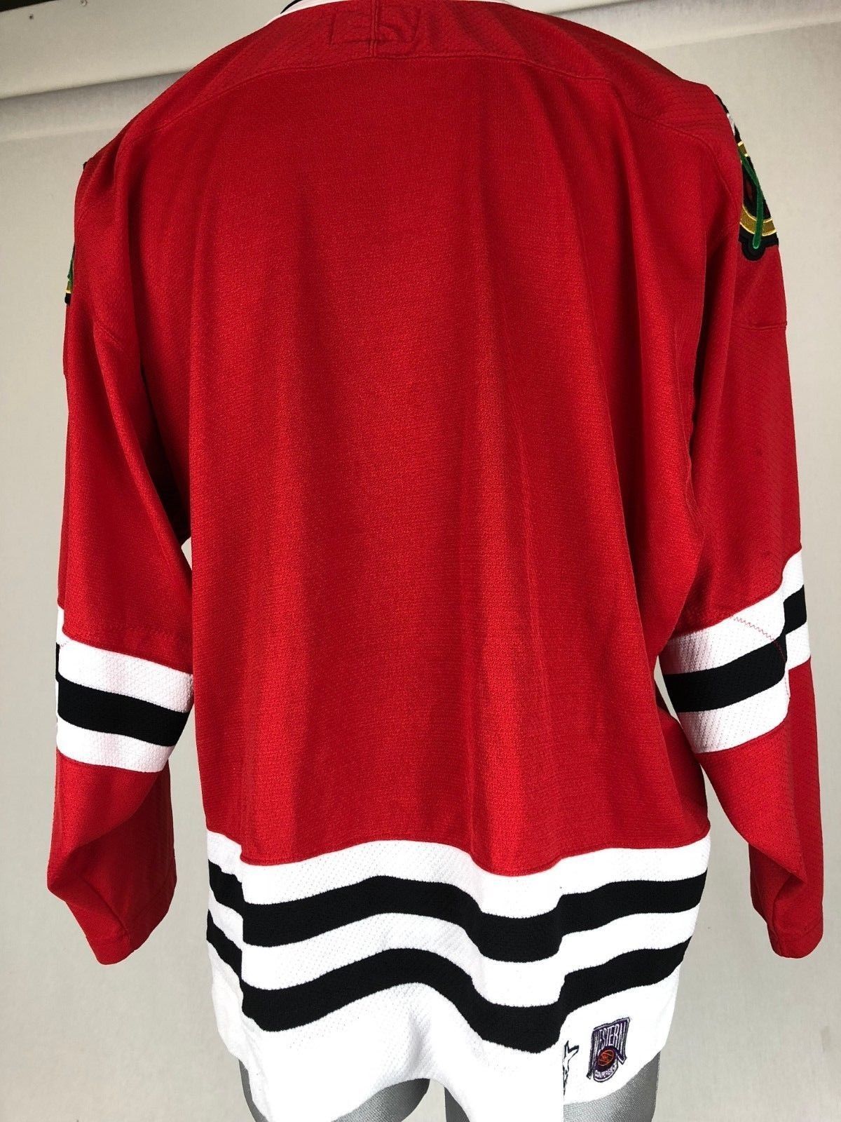VINTAGE Chicago Blackhawks STARTER Adult XXL Red NHL Hockey Jersey