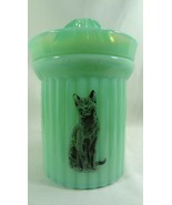 Measuring Cup With Reamer Jadeite Jadite Glass ~ Black Cat Decal - $28.04
