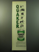 1950 Quaker State Motor Oil Ad - Quarts of Quality Underscore Stability - $14.99