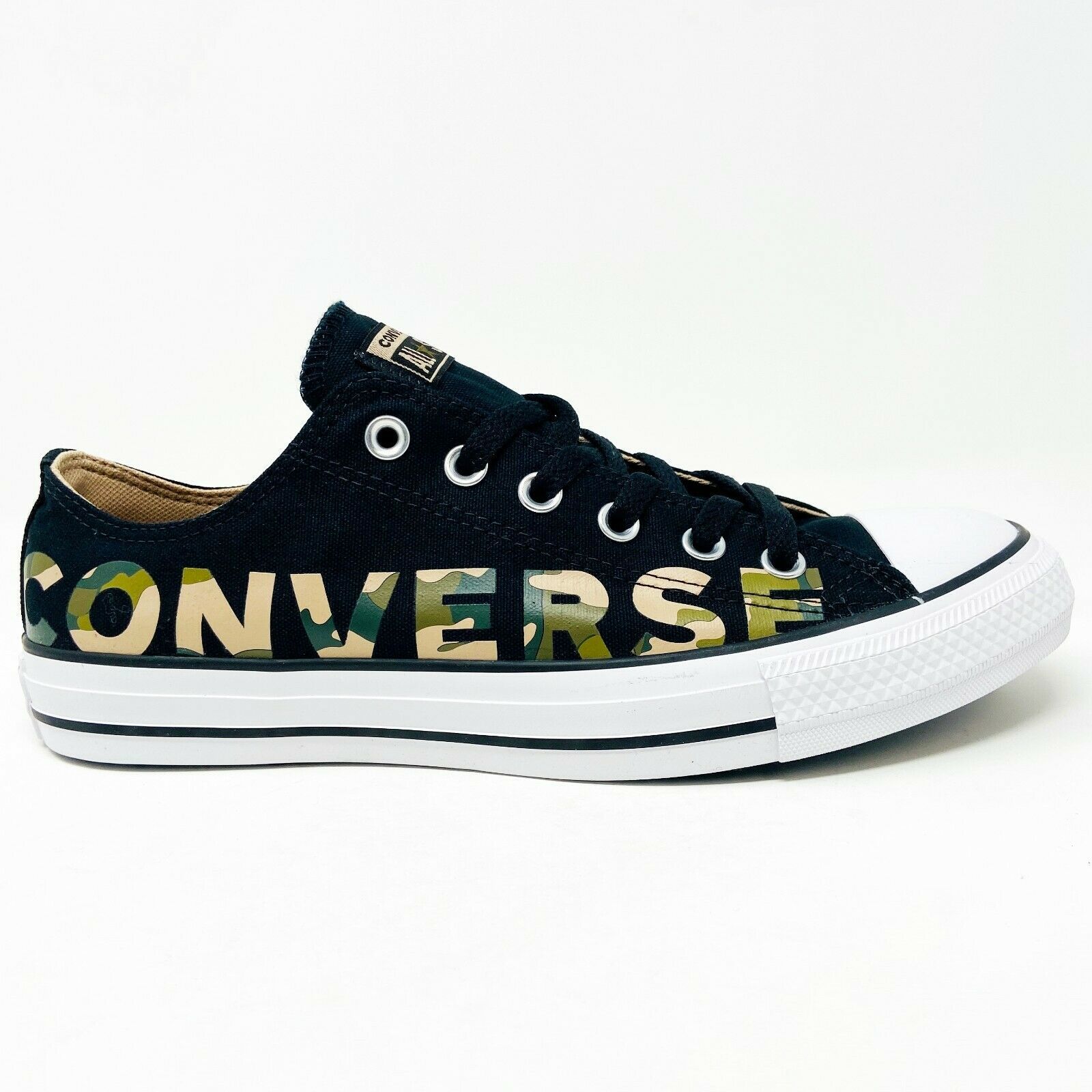 Converse Chuck Taylor All Star Ox Camo Black Logo Mens Sneakers 166234F