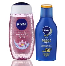 Nivea Sun and Shower Combo (Moisturising Sun Lotion SPF 50, 75ml and shower gel - $17.81