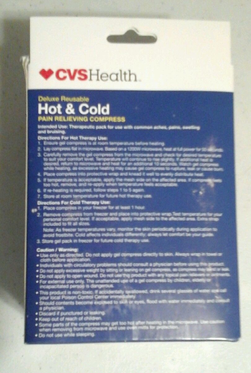 CVS Deluxe Reusable Hot & Cold Pain Relieving Compress Sm Size Knee