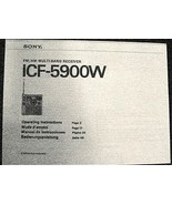 Sony ICF-5900W FM/AM/Multi-band shortwave receiver manuals - $9.49