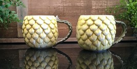 Fitz &amp; Floyd Omnibus Yellow Chrysanthemum 14oz. Coffee Tea Cup Mug Set of 2 - $24.99
