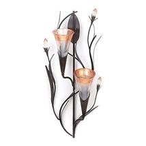 Accent Plus 10015810 Dawn Lily Double Candle Wall Sconce, Multicolor - $29.68