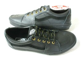 Vans Womens Sk8-Low Classic Black Leather Skate shoes Size 8.5 NWT VN0A4UUKL3A - $62.71