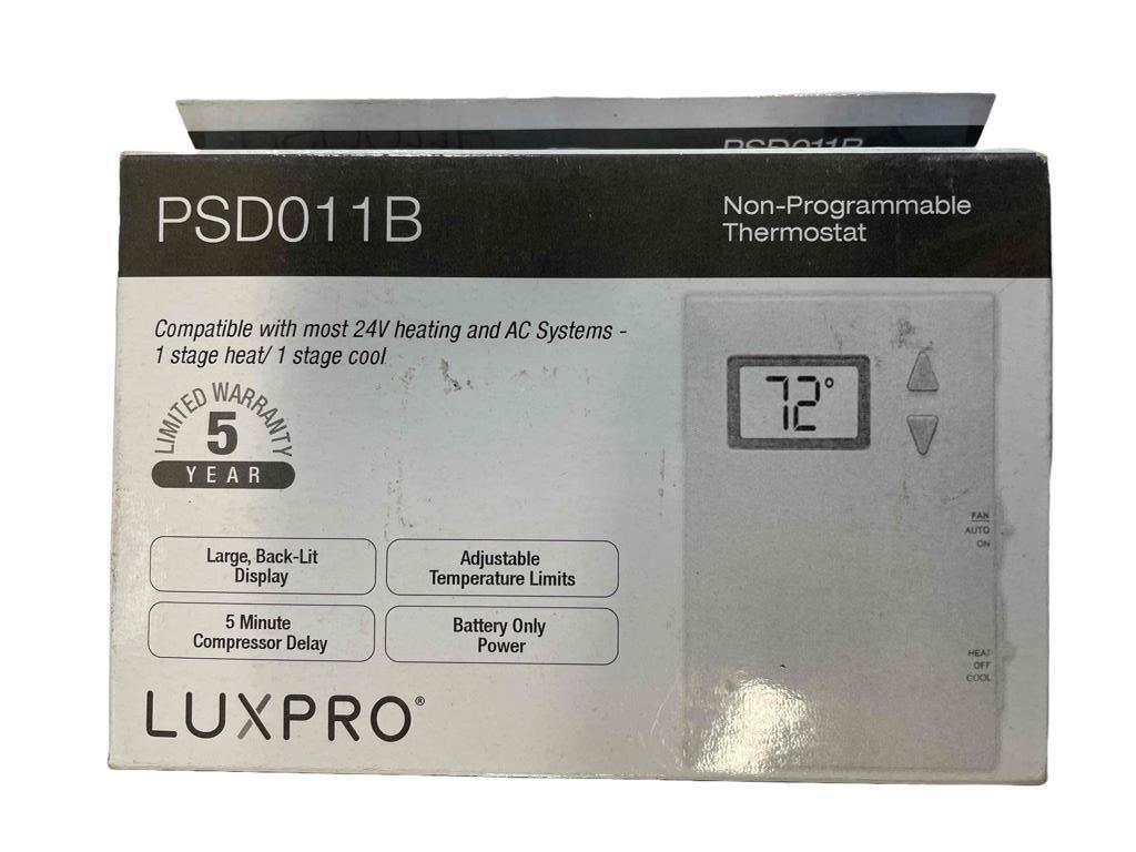 LUXPRO PSD011B Non Programmable Thermostat Programmable Thermostats