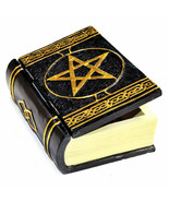 Pentagram Resin Book Box Gold and Black 4x6&quot; Compartment Stash Chest #GRV20 - $54.17