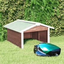 USA B MART Robotic Lawn Mower Garage 28.3&quot;x34.3&quot;x19.7&quot; Mocca and White F... - $132.99