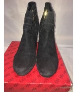 Guess Latoian Black Suede Ankle Platform Boot Bootie w/Metal Detail size 9 - $75.74