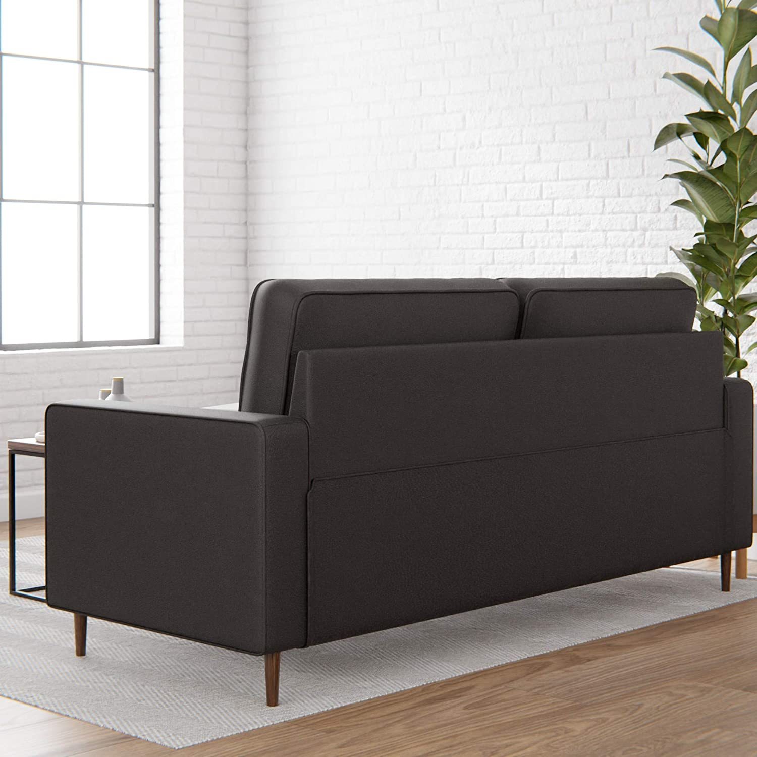 Black Upholstered Sofa Black Couch Black And 50 Similar Items