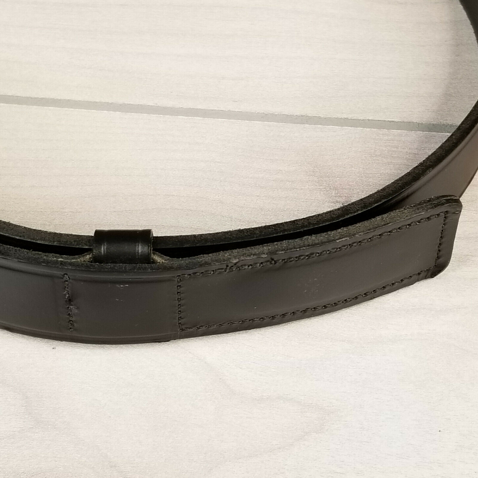 Cintas Uniform Belt Black Leather Scratchless Hidden Buckle Size S 28 ...