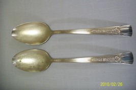 Madrid Silver Co Qty 2 Serving Spoons Diplomat Master Silver Plate 1941 - $9.95